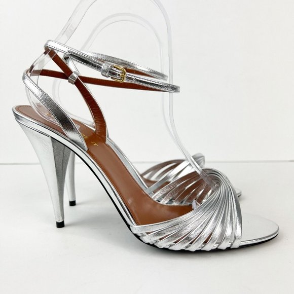 Saint Laurent Shoes - Saint Laurent Tina Strappy Leather High Heel Sandals NIB Size 39.5 US 9.5